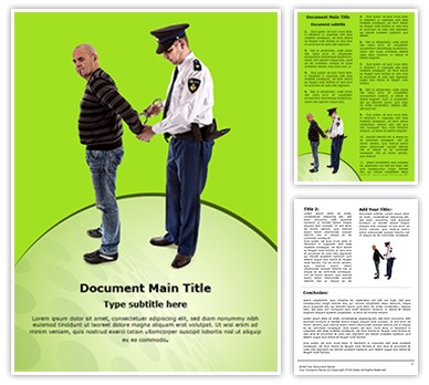 police arrest Editable Word Template