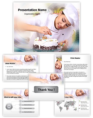 Chef Baking Cake Editable PowerPoint Template