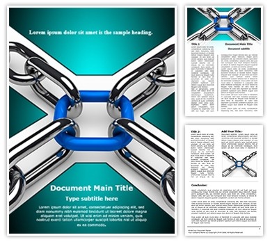 3D Chain Editable Word Template