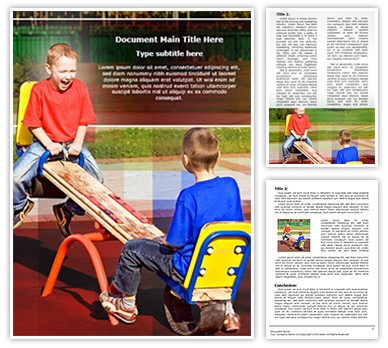 Kids on Seesaw Editable Word Template