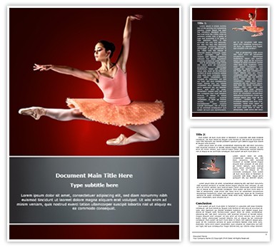 Ballerina Editable Word Template