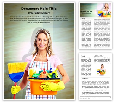Cleaner Woman Editable Word Template