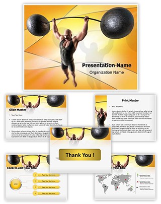 Muscular Man Editable PowerPoint Template