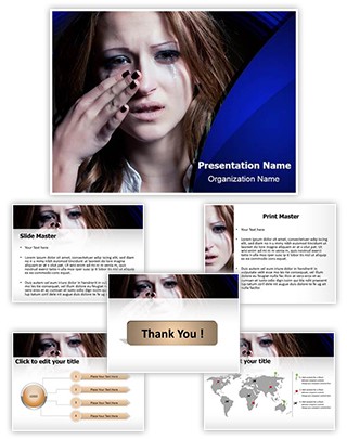 Crying Tears Editable PowerPoint Template