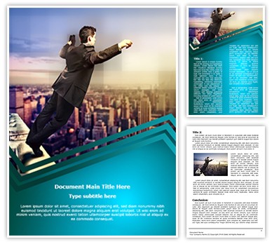 Businessman Suicide Jumping Editable Word Template