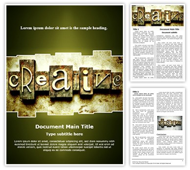 Creative Word Editable Word Template