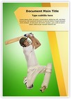 Cricket Bats Man Editable Template