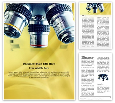 Laboratory Microscope Editable Word Template