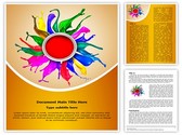 Colors Paint Splashing Editable PowerPoint Template