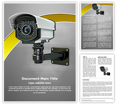 CCTV Security Camera Editable Word Template