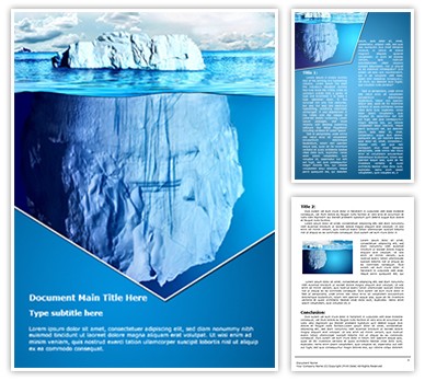 Floating Iceberg Editable Word Template