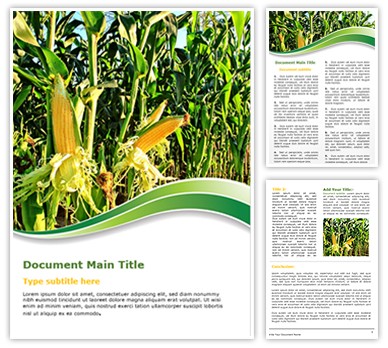 Corn Field Editable Word Template
