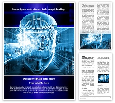 Digital Brain Editable Word Template