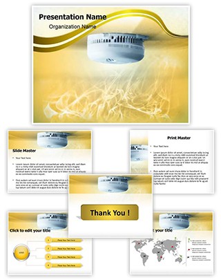 Smoke Detector Editable PowerPoint Template