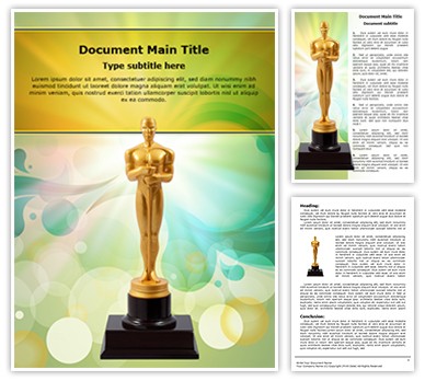 Oscar Cup Editable Word Template