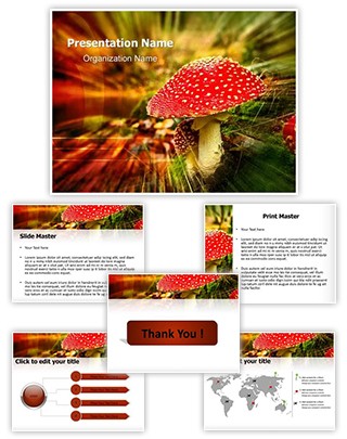 Amanita Poisonous Mushroom Editable PowerPoint Template