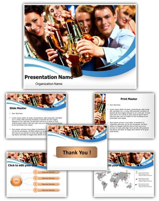 Drink Party Editable PowerPoint Template