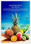 Fresh Fruits and Beach Editable Template