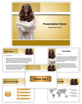 Insane Woman Editable PowerPoint Template