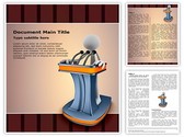 Giving Speech 3D Editable PowerPoint Template