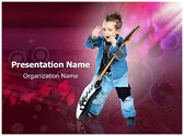 Child Rock Artist Editable PowerPoint Template