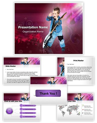 Child Rock Artist Editable PowerPoint Template