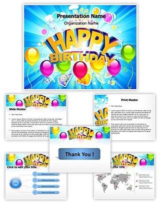 Happy Birthday Abstract Editable PowerPoint Template