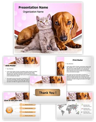 Kitten And Dog Editable PowerPoint Template