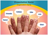 Communication Social Network Editable PowerPoint Template