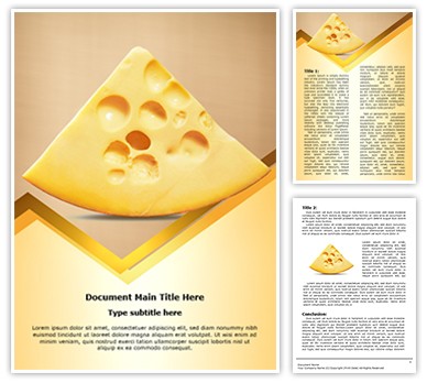Piece of Cheese Editable Word Template