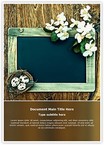 Chalkboard Nest Flowers Editable Template