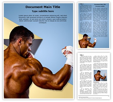 Kick Boxer Kickboxing Editable Word Template