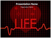 Medical Cardiogram Abstract Editable PowerPoint Template