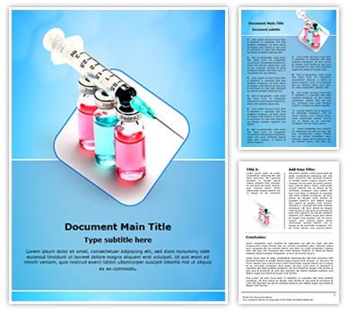 Vaccine and Syringe Editable Word Template