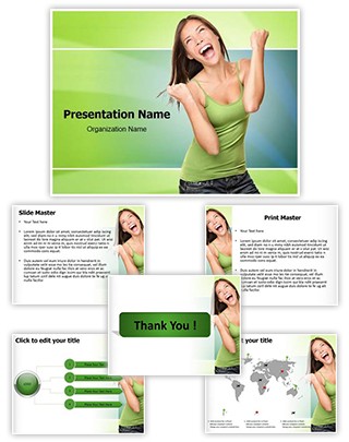 Winning Happiness Editable PowerPoint Template