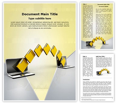 Technology Computer Data Transfer Editable Word Template