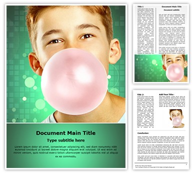 Chewing Gum Editable Word Template