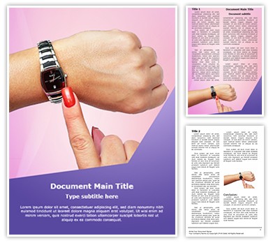 Woman Wrist Watch Editable Word Template