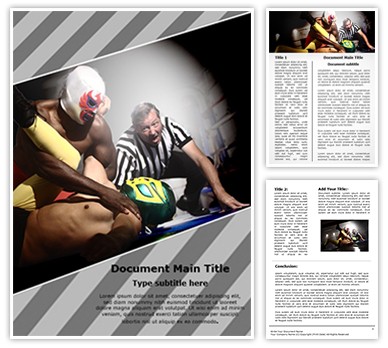 Wrestlers Referee Editable Word Template