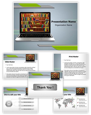 Digital Library Editable PowerPoint Template