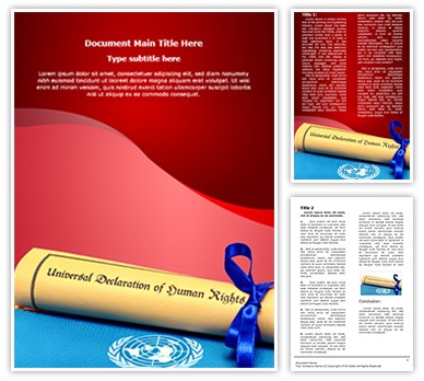 Human Rights Editable Word Template