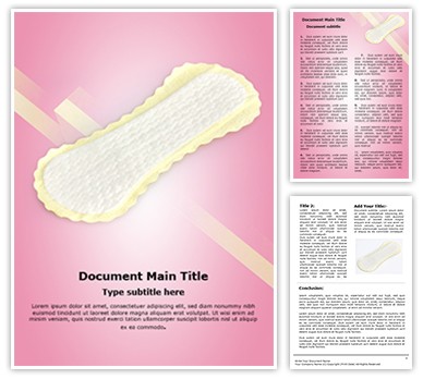 Panty Liner Pad Editable Word Template