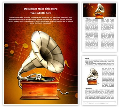 Gramophone Editable Word Template