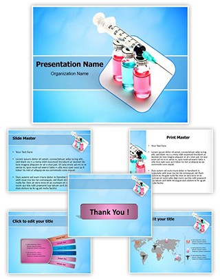 Vaccine And Syringe Editable PowerPoint Template