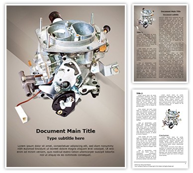 Carburetor Editable Word Template