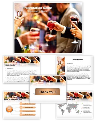 Cheering People Editable PowerPoint Template