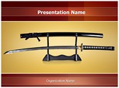 Japanese Samurai Sword Editable Template