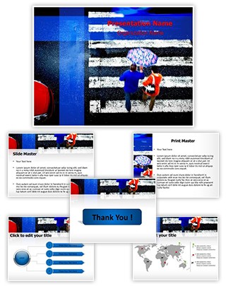 Pedestrian Crossing Editable PowerPoint Template