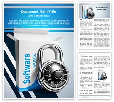 Licensed Software Editable Word Template