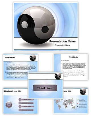 Ying Yang Symbol Editable PowerPoint Template